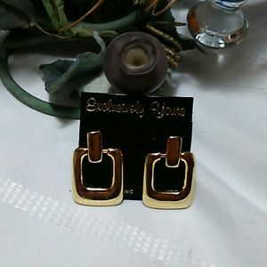 Gold tone earrings